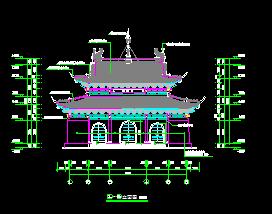 明制斗拱制式山神庙古建筑施工图纸免费下载 园林古建