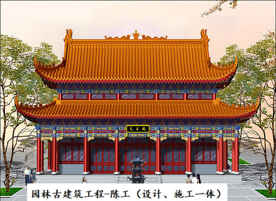 仿古长廊cad图纸 寺庙斗拱规划图 仿古设计施工