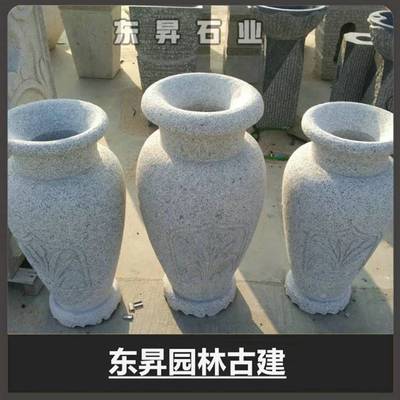 户外石雕花盆 景观花钵 大理石欧式花盆厂家