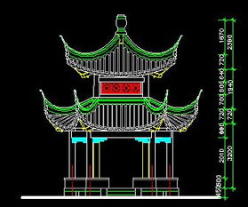 八角四方重檐亭园林古建施工图纸免费下载 园林古建