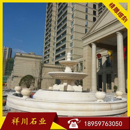 石材水钵喷泉 房地产景观水钵 大理石水钵