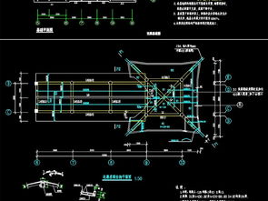 园林古建筑廊亭小品建筑结构施工图平面设计图下载 图片0.59mb 园林cad图纸大全 园林景观cad图纸