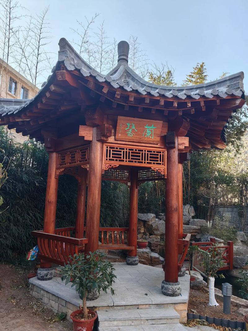 亭子#长廊#仿古建筑 #园林景观工程 #古建青砖青瓦砖雕