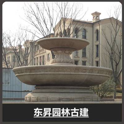 厂家供应 石雕水钵 花岗岩石雕喷泉 欧式多层水钵 可来图定制