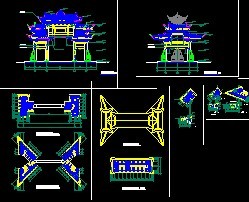 古牌坊施工图免费下载 - 园林古建 - 土木工程网