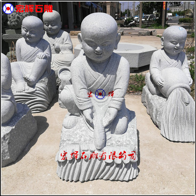 专注好品质石雕小和尚 石雕小沙弥62公分高