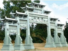供应园林古建工程,黄龙山石牌坊,五门石牌坊,异形石牌坊