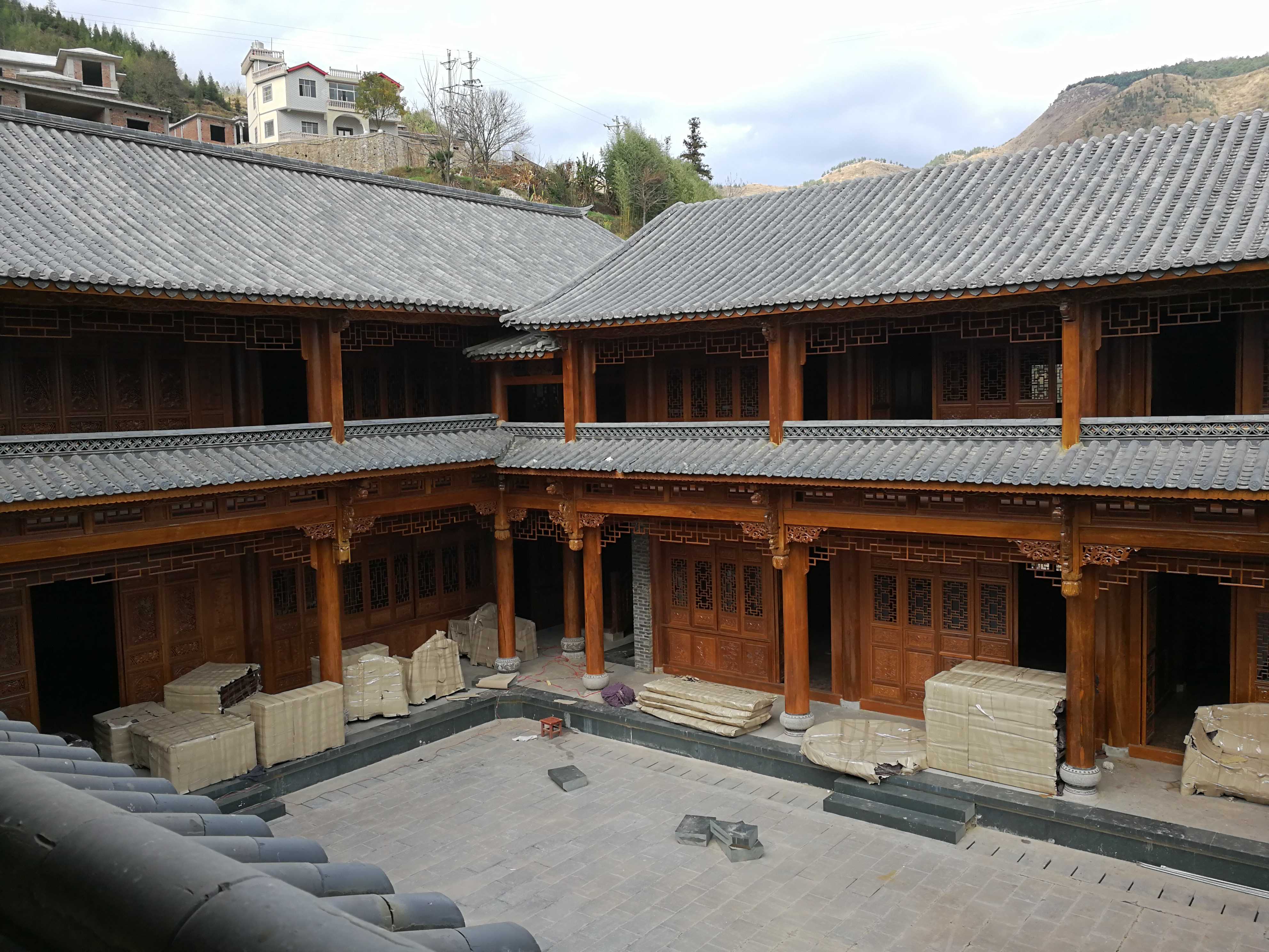 曲靖富源柚木四合院-云南建川古建园林工程