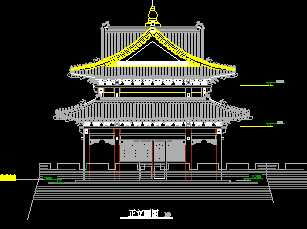 仿古建筑施工图免费下载在园林绿化工程中的应用